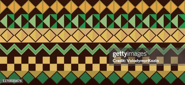 horizontal background - traditional african pattern - afro hair art stock illustrations