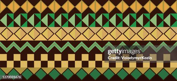 horizontal background - traditional african pattern - afro stock illustrations