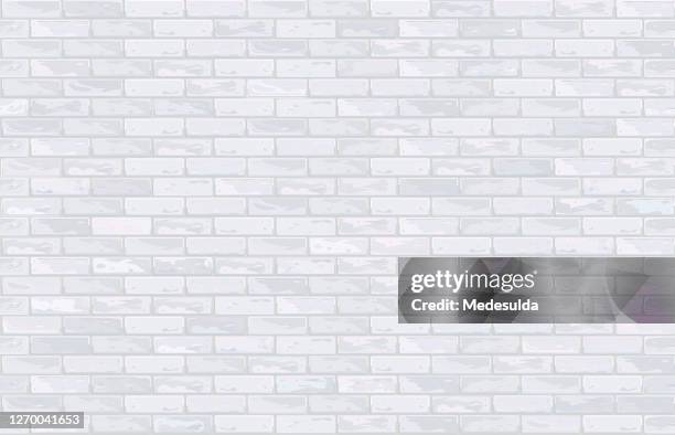 white bricks - white brick wall stock illustrations