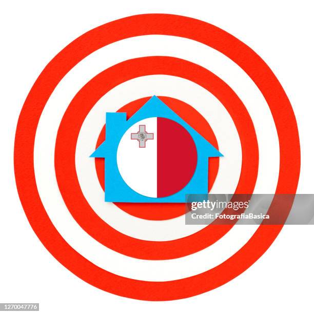 targeted maltese house - maltese house stock illustrations