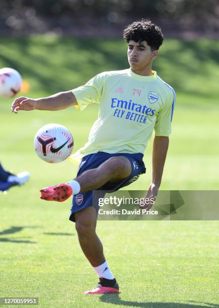 Salah-Eddine Oulad M’Hand of Arsenal during the Arsenal U23 Training Session at London Colney on September 01, 2020 in St Albans, England.