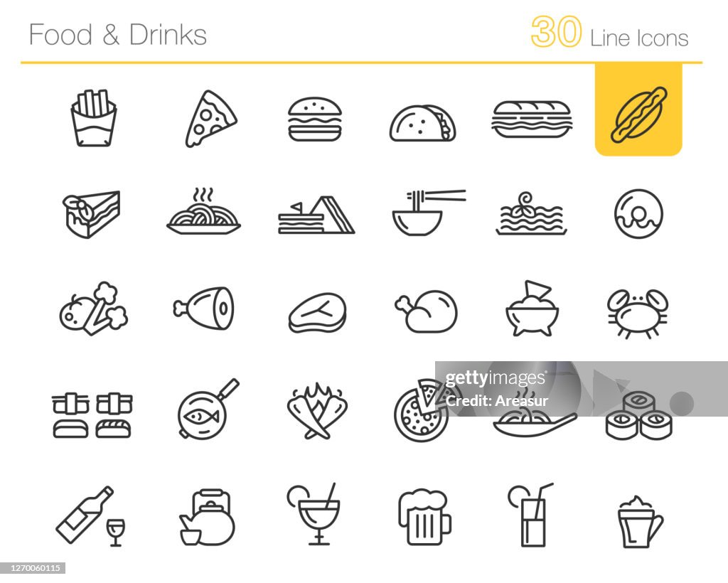 Icone food & drinks // Line Premium