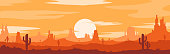 Sunset desert concept