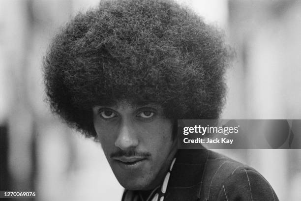 Irish singer and musician Phil Lynott , the frontman of rock band Thin Lizzy, UK, 23rd February 1973.