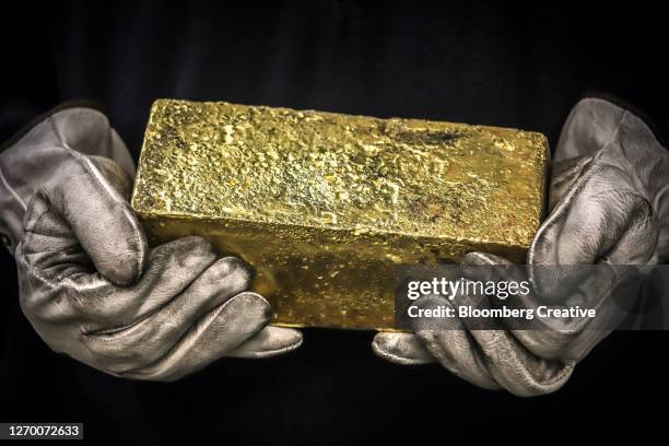 gold ingot - stenklump bildbanksfoton och bilder