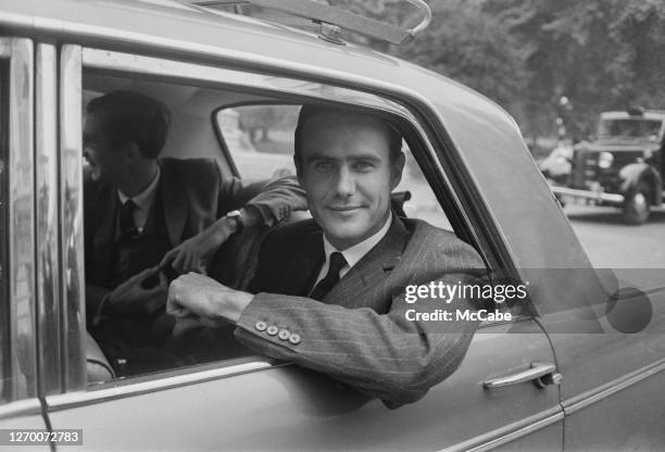 Count Henri de Monpezat , fiance of Princess Margrethe of Denmark, leaving the French Embassy in Knightsbridge, London, September 1966.