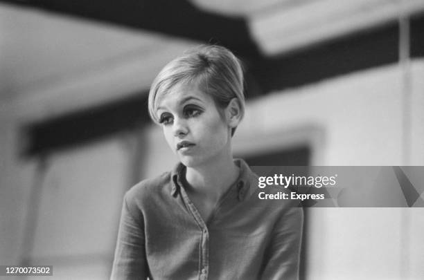 English model and actress Twiggy, September 1966.