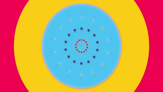 Colorful bright abstract circle screen loader or Loopless motion design for intro or translation. 4k resolution animation.