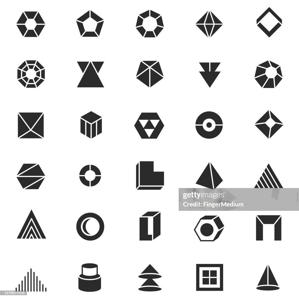 Random Geometric Logo Geometric Logos Set High-Res Vector Graphic - Getty Images
