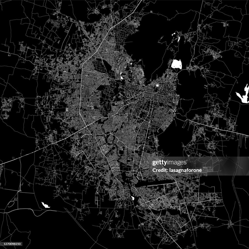 Jaipur, India Vector Map