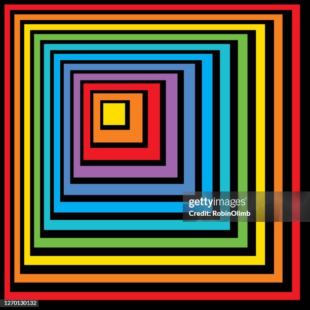 psychedelic colorful squares background - drug addiction icons stock illustrations