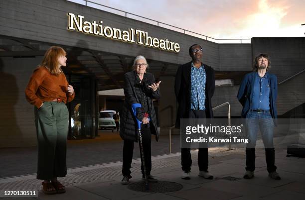 Maxine Peake, Vanessa Redgrave, Sir Lenny Henry and Trevor Nunn speak at an appeal to raise funds supporting jobs across the arts outside The...
