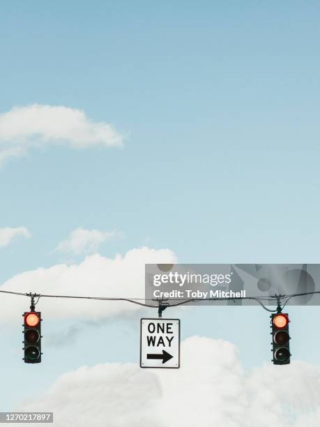 Red One Way Sign One Way Signs Photos and Premium High Res Pictures - Getty Images
