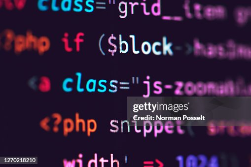 Close Up Computer Code On Screen High-Res Stock Photo - Getty Images