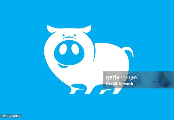 funny piggy symbol - year of the pig stock illustrations
