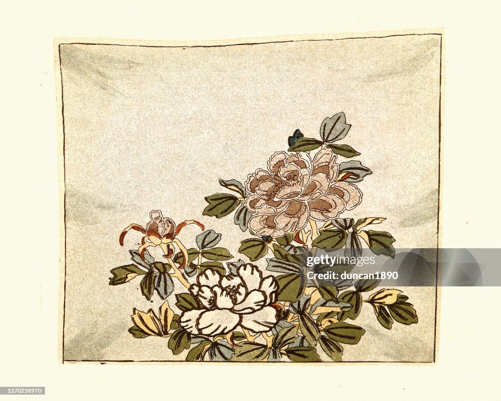 Japanese floral pattern, after an 18th Century tapestry
