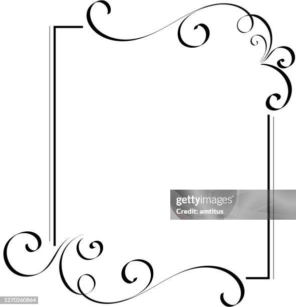 frame flourish - rectangle stock illustrations