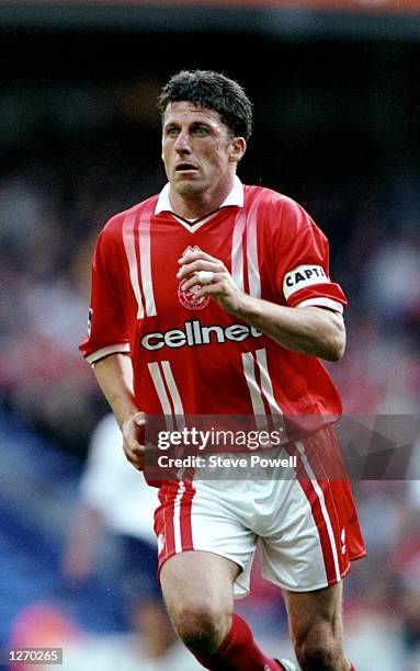 Andy Townsend of Middlesbrough in action during the FA Carling Premiership match against Tottenham Hotspur at White Hart Lane in London, England....