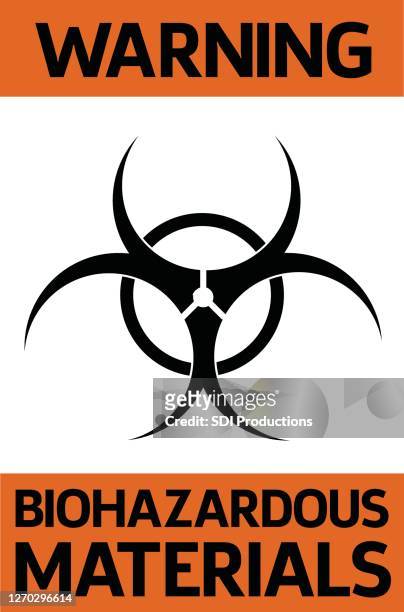 stockillustraties, clipart, cartoons en iconen met biohazardous materialen waarschuwingsteken - biohazard symbol