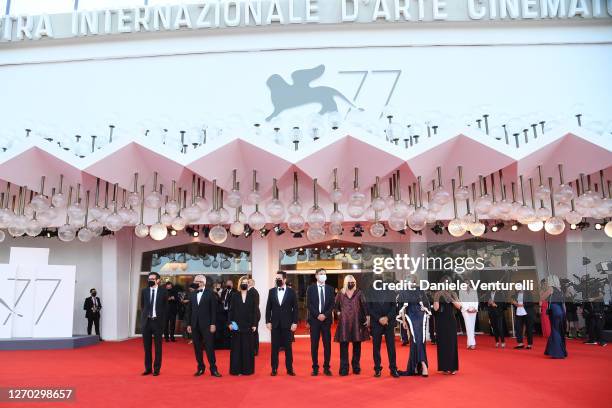 Venezia77 Jury Member Nicola Lagioia, Roberto Cicutto, Venezia77 Jury Members Joanna Hogg, Matt Dillon, Christian Petzold, Veronika Franz, Director...