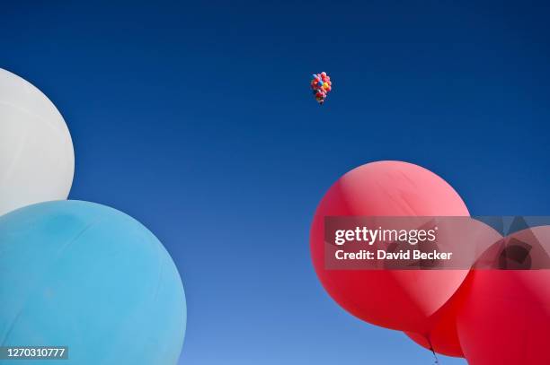 David Blaine performs the stunt "Ascension" on September 02, 2020 in Page, Arizona.