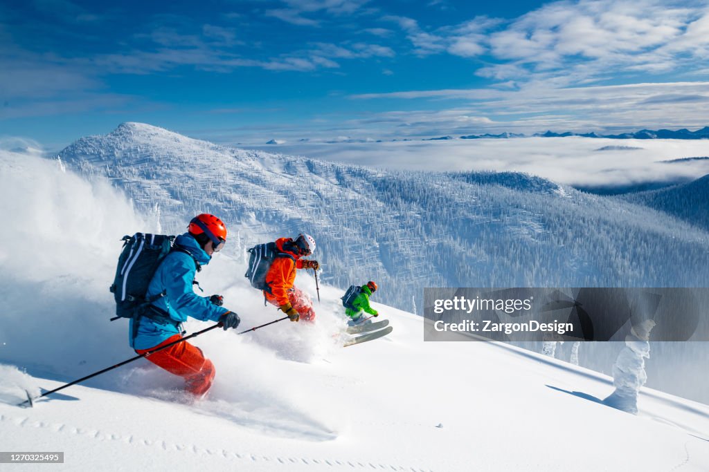 Group skiing