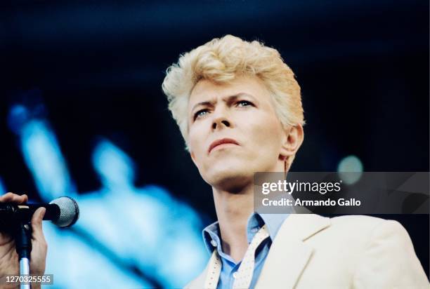 Singer David Bowie performing The Serious Moonlight show in Vancouver, Canada. August 9, 1982.