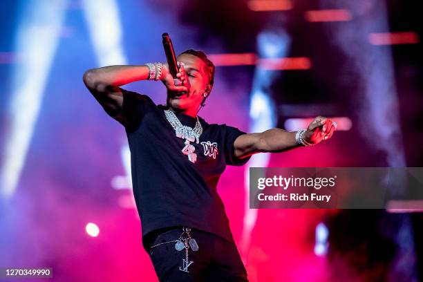 Lil Baby performs onstage during Day 2 of "Red Rocks Unpaused" 3-Day Music Festival presented by Visible at Red Rocks Amphitheatre on September 02,...