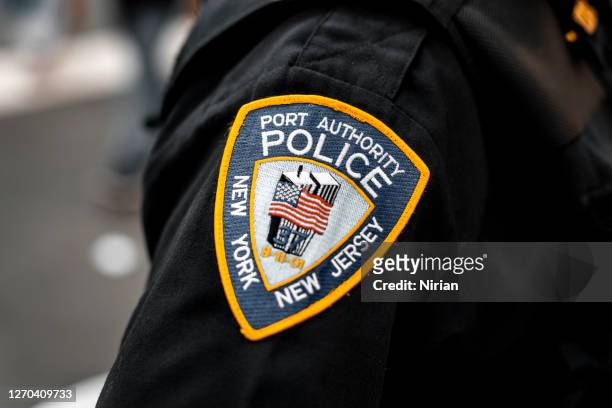de havenautoriteit van new york en new jersey police department - new york city police department stockfoto's en -beelden