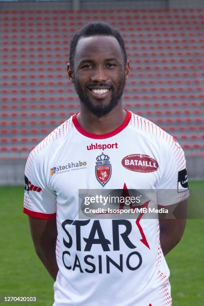 Fabrice Olinga of Mouscron during the 2020 - 2021 season photo shoot of Royal Excel Mouscron on July 28, 2020 in Mouscron, Belgium.
