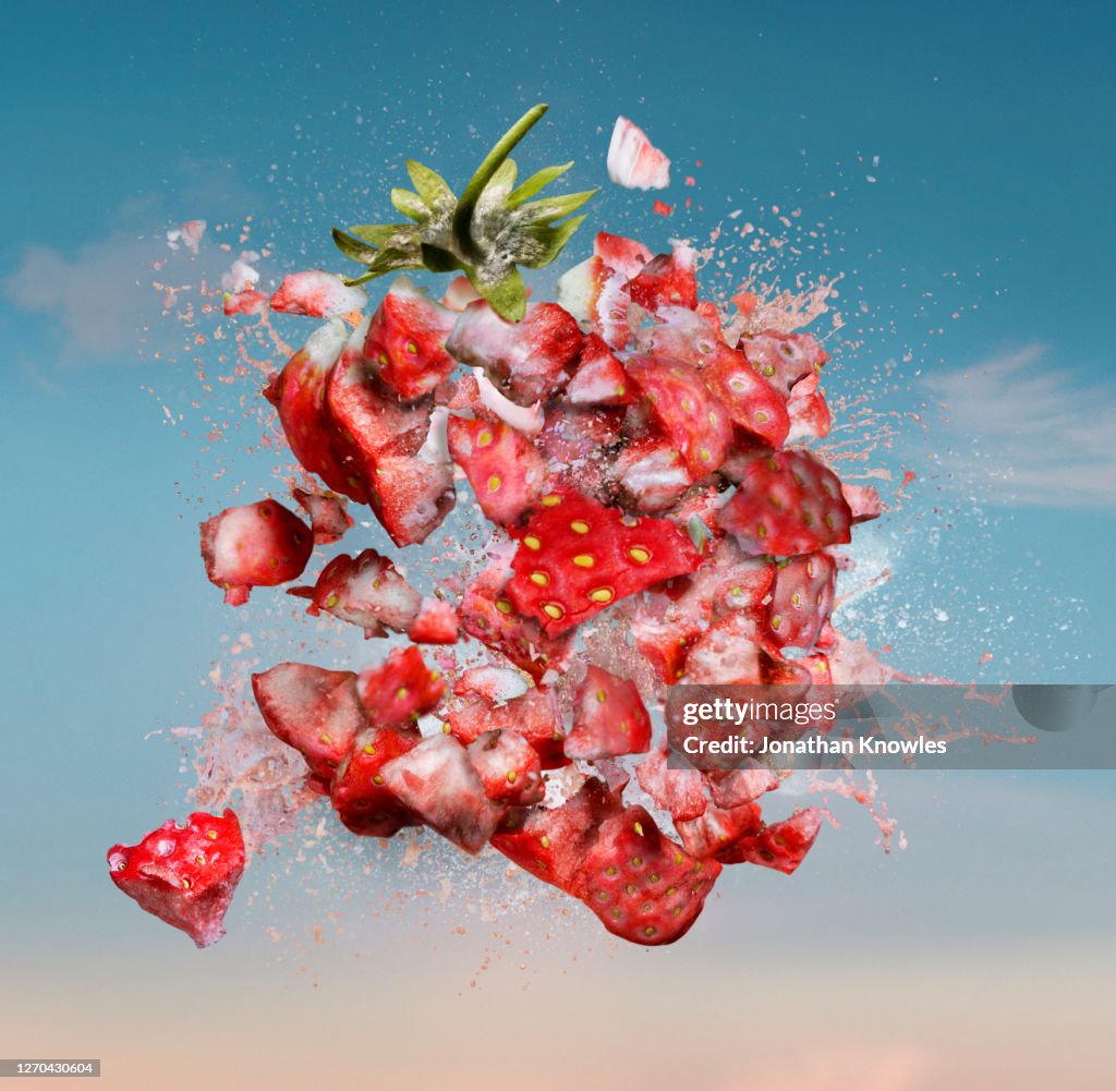 Exploding strawberry