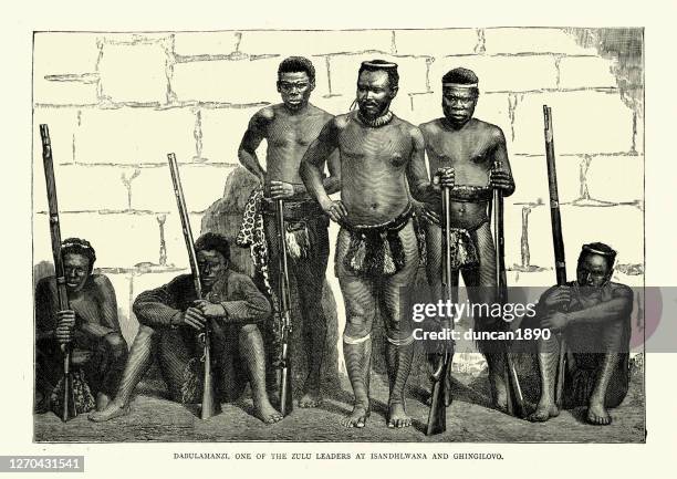 dabulamanzi kampande a zulu commander in the anglo-zulu war - zulu tribe stock illustrations