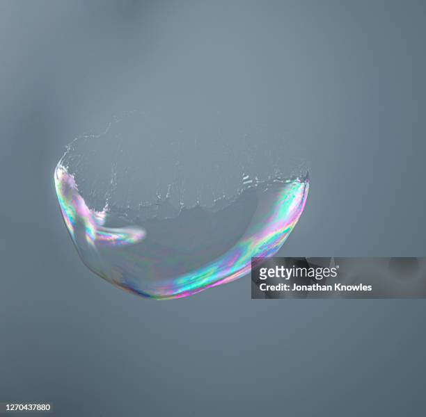 iridescent bubble - froth foto e immagini stock
