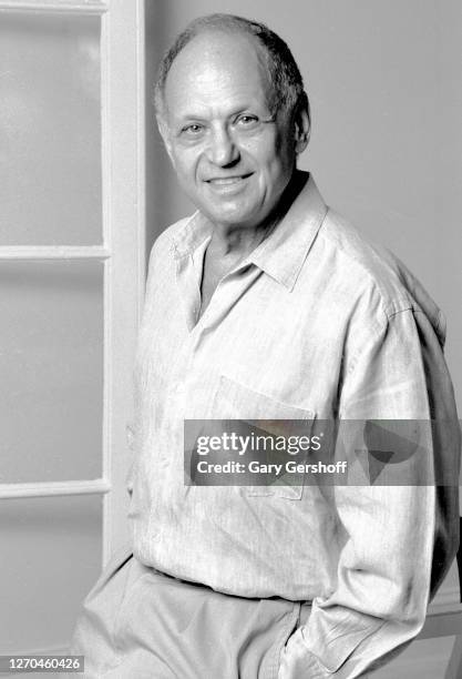 Portrait of American composer and lyricist Charles Strouse at the Yamaha Showroom, New York, New York, August 10, 1995.