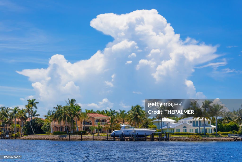 Waterfront houses Naples Bay
