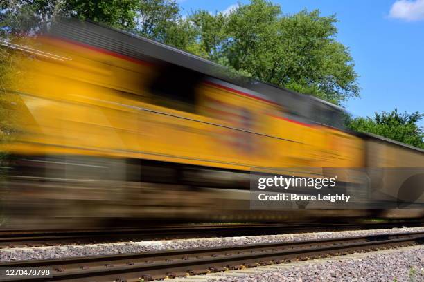 Freight Train A Rocking Speeding Freight Train