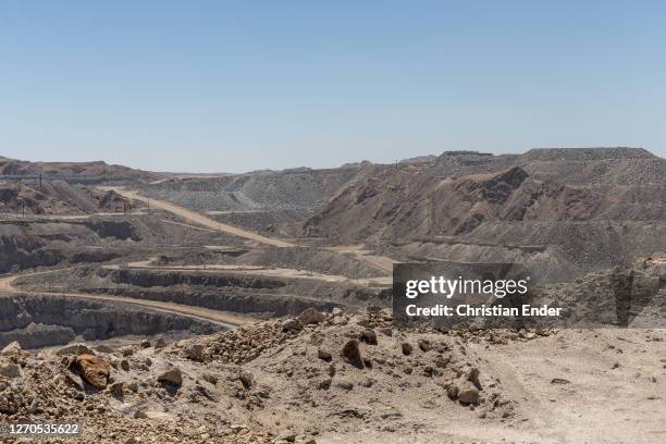 The Roessing Uranium Mine stands near Arandis, Namibia, on April 5, 2019. The Roessing Uranium Mine in Namibia is one of the oldest and largest open...