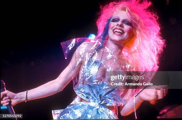 Missing Persons' singer Dale Bozzio performimng athe Whiskey in Hollywood, 1984.