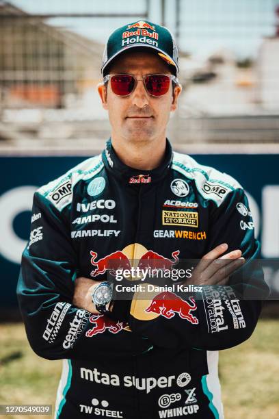 Image was altered with digital filters and a polarizing filter was used for this image.) Jamie Whincup driver of the Red Bull Holden Racing Team...