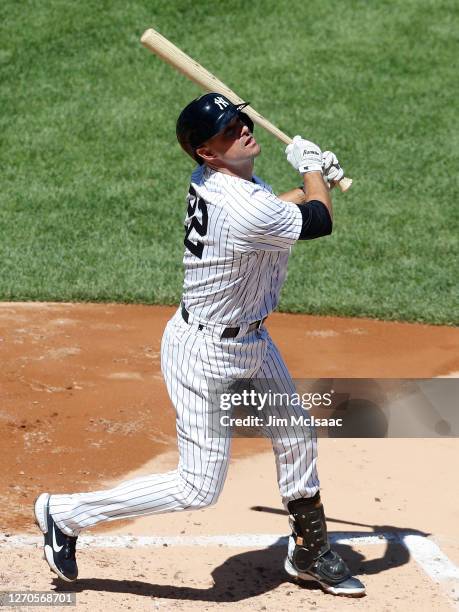 Jordy Mercer of the New York Yankees in action against the New York Mets at Yankee Stadium on August 30, 2020 in New York City. The Yankees defeated...