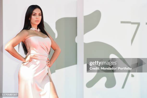 Spanish model Georgina Rodriguez at the 77 Venice International Film Festival 2020. The Human Voice Red Carpet. Venice , September 3rd, 2020