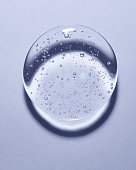 Single blob of transparent glycerin or gel.
