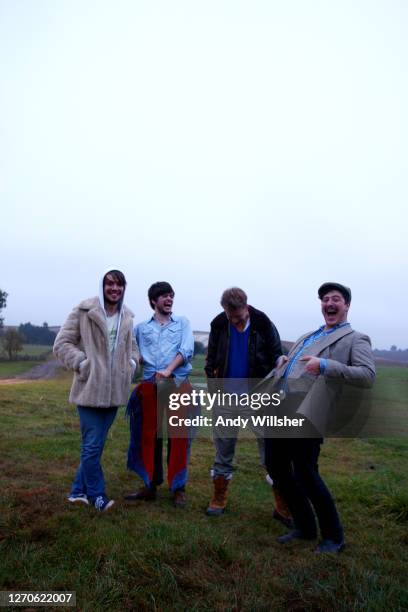 Country band Mumford & Sons posed at Standon Calling in 2009