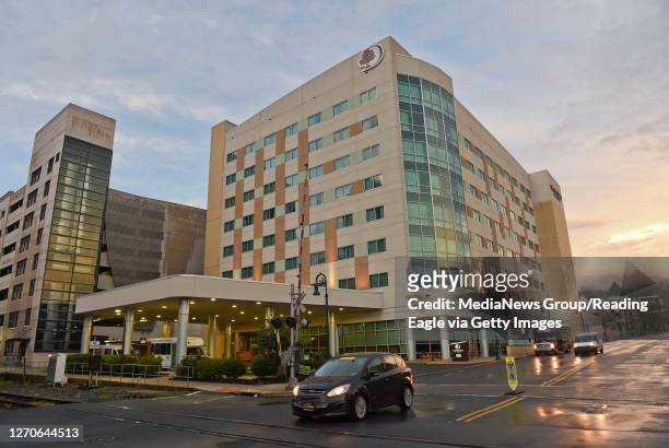 Reading, PA The exterior of the DoubleTree by Hilton Hotel. At the DoubleTree by Hilton Hotel on Penn Street in Reading Thursday evening September 3,...