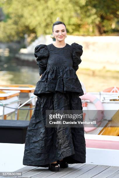 Arisa is seen arriving at the Excelsior during the 77th Venice Film Festival on September 04, 2020 in Venice, Italy.