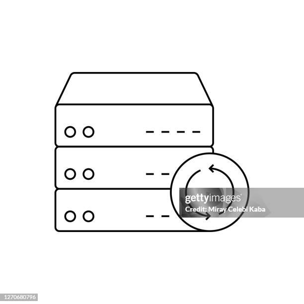 backup data line icon - it security patch stock illustrations
