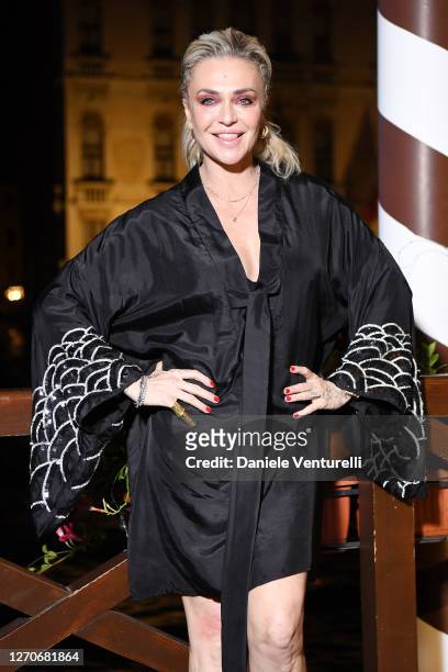 Paola Barale attends the Diva e Donna prize during the 77th Venice Film Festival at Sina Centurion Palace on September 04, 2020 in Venice, Italy.