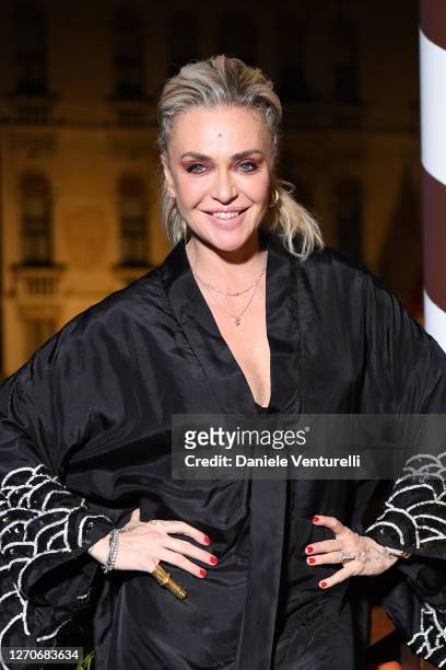 Paola Barale attends the Diva e Donna prize during the 77th Venice Film Festival at Sina Centurion Palace on September 04, 2020 in Venice, Italy.