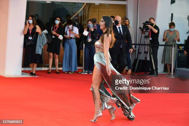 Cecilia Rodriguez walks the red carpet ahead of the movie "Padrenostro" at the 77th Venice Film Festival at on September 04, 2020 in Venice, Italy.