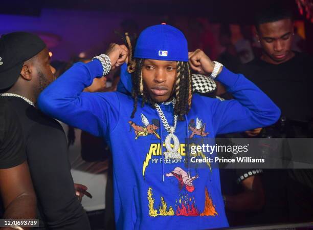 Rapper King Von attends Compound Saturday Nights at Compound on August 29, 2020 in Atlanta, Georgia.